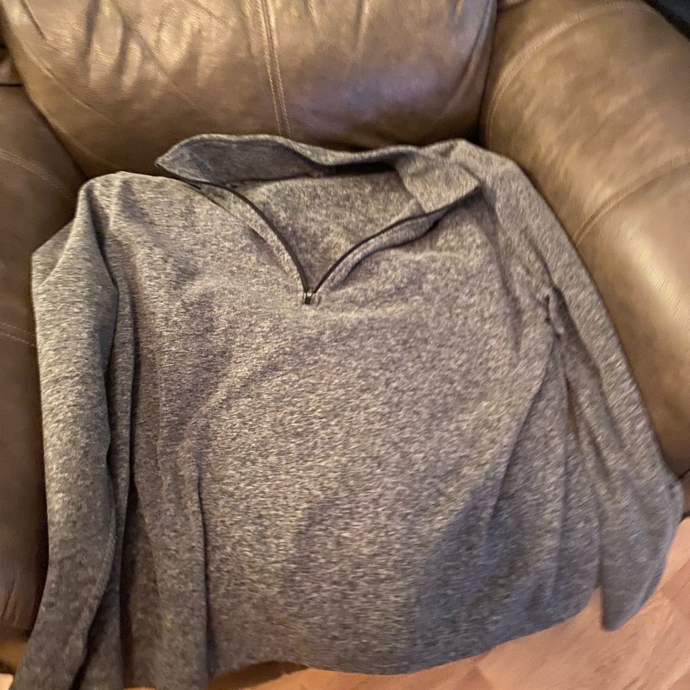 Gray Quarter-Zip Pullover